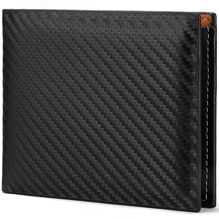 Wholesale Carbon Fiber Wallet Men's Card Holder Integrated Zipper Horizontal Money Clip