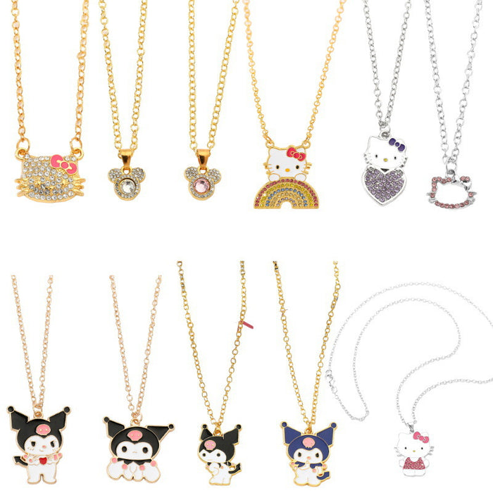 Wholesale Kt Cat Necklace Female Sweet Cute Student Girlfriend Hello Kitty Clavicle Chain Pendant for Girlfriend Gift JDC-NE-BS003