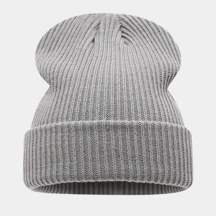 Wholesale Double-striped cuffed pullover warm knitted fashionhat