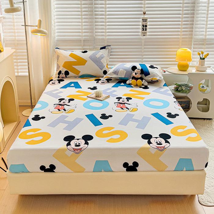 Wholesale A-level Cloud Washed Cotton Cute Cartoon Girl Heart Dormitory Bed Sheets JDC-SEE-AiErMei008