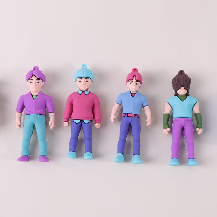 Wholesale K-POP keychain PVC soft plastic doll anime pendant