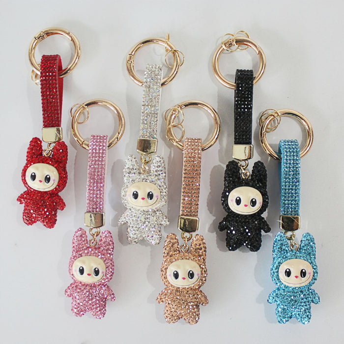 Wholesale Keychain handmade pendant cartoon Rhinestone Keychain