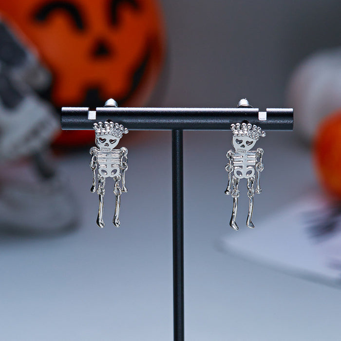 Wholesale Halloween Punk Skull Skeleton Earrings Party Jewelry Accessory