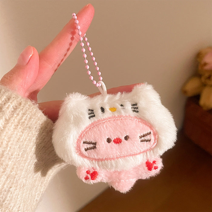 Wholesale Cartoon plush kitten keychain
