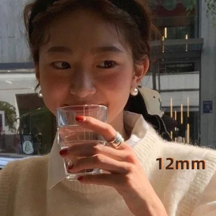 Wholesale Pearl earrings women's pure silver light luxury high-end French earrings decoration