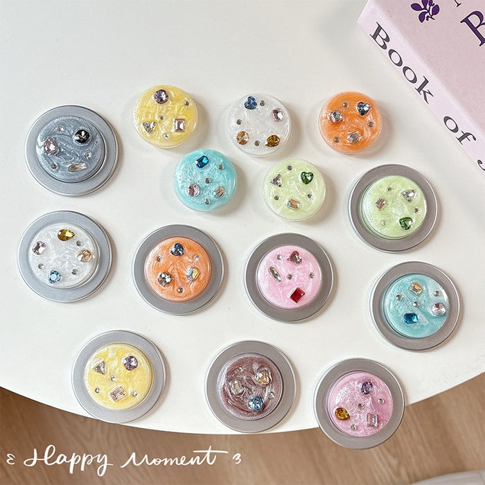Wholesale Rhinestone Gemstone Phone Holder with Magnetic Suction Ring