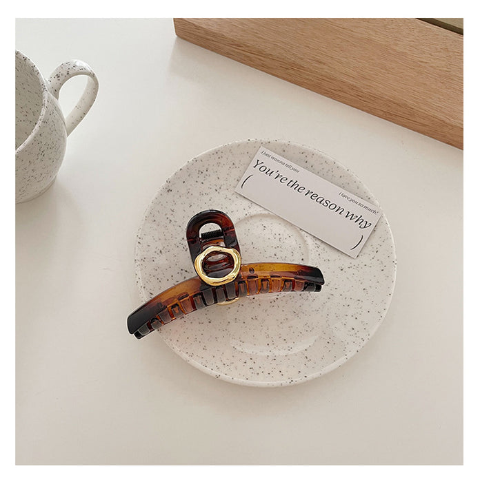 Wholesale Cross ribbon back head clip fresh temperament shark clip geometric circle updo hair clip