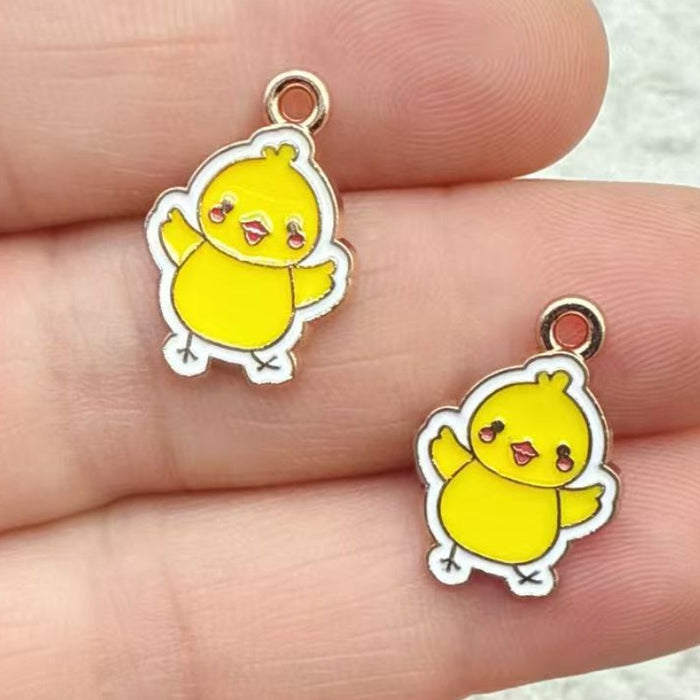 Wholesale 1 PCS Alloy colorful enamel animal DIY charm