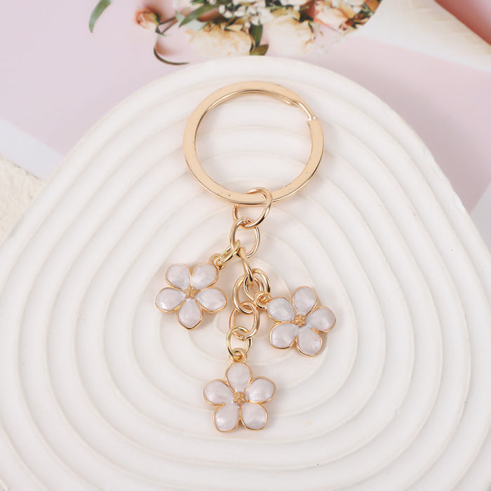 Wholesale Girl Cherry Blossom Keychain Pendant Flower Hanging Mobile Phone Accessories