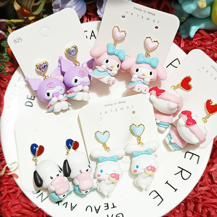 Wholesale Cute Cartoon Resin Earrings JDC-ES-Xiaox002