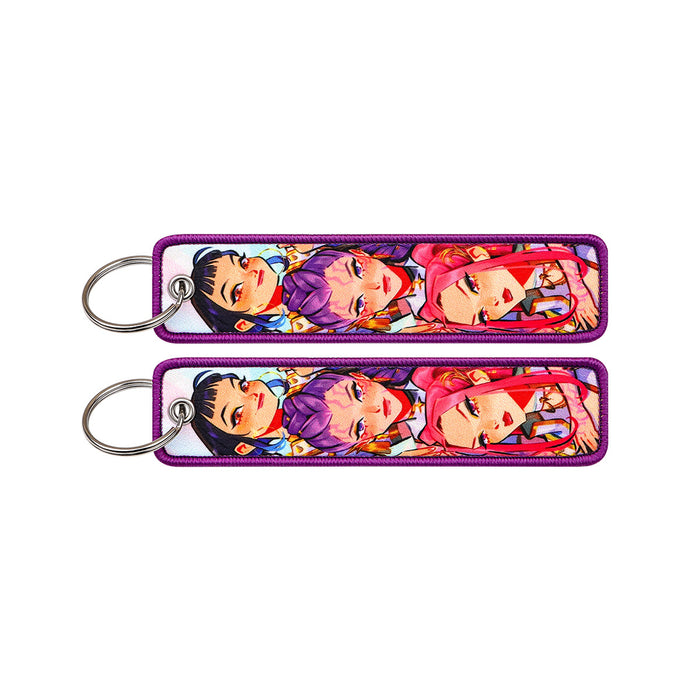 Wholesale Cartoon Anime K-POP Woven Keychain Bag Pendant Fabric Keychain