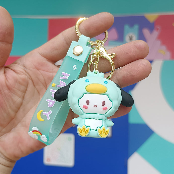 Wholesale Cartoon Silicone Doll Keychain JDC-KC-KuangK042