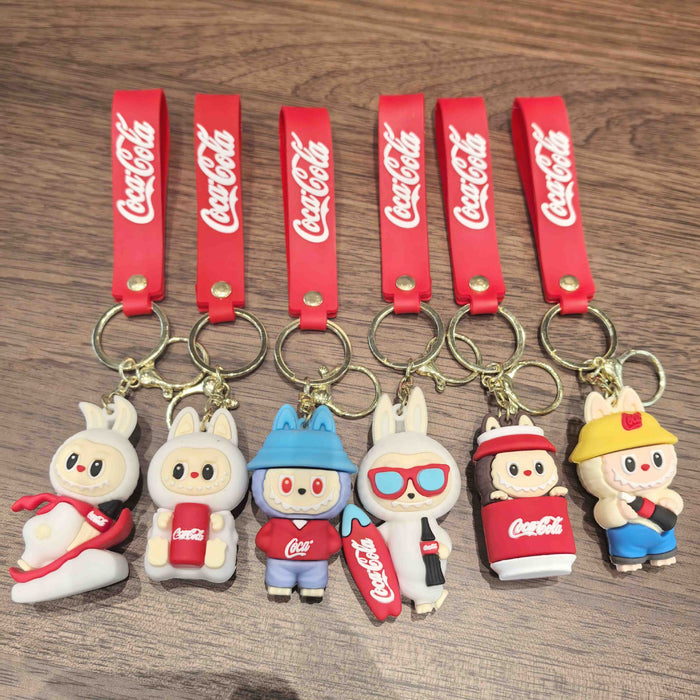 Wholesale Surfing Coke Little Lamb Keychain Little Lamb Doll Cute Schoolbag Pendant