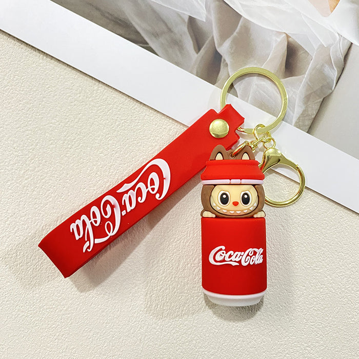 Wholesale Cartoon Cross-Dressing Little Sheep Keychain Silicone Doll Gift Car Keychain Pendant