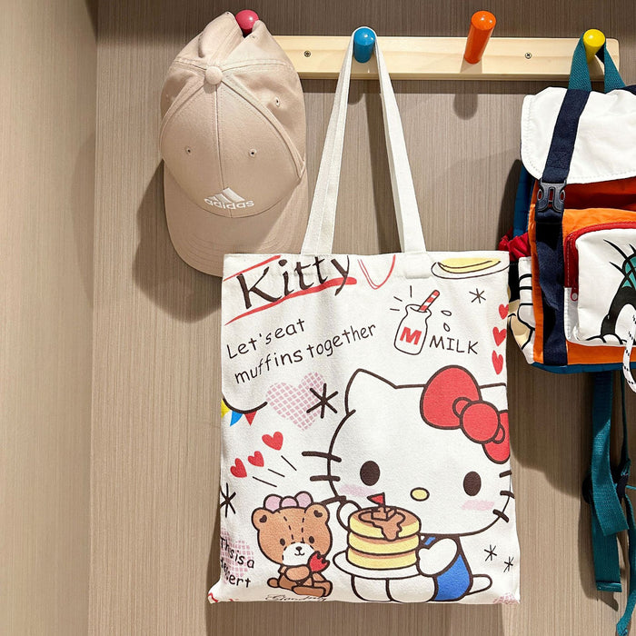 Wholesale Canvas Cute Cat Large Capacity Student Shoulder Bag