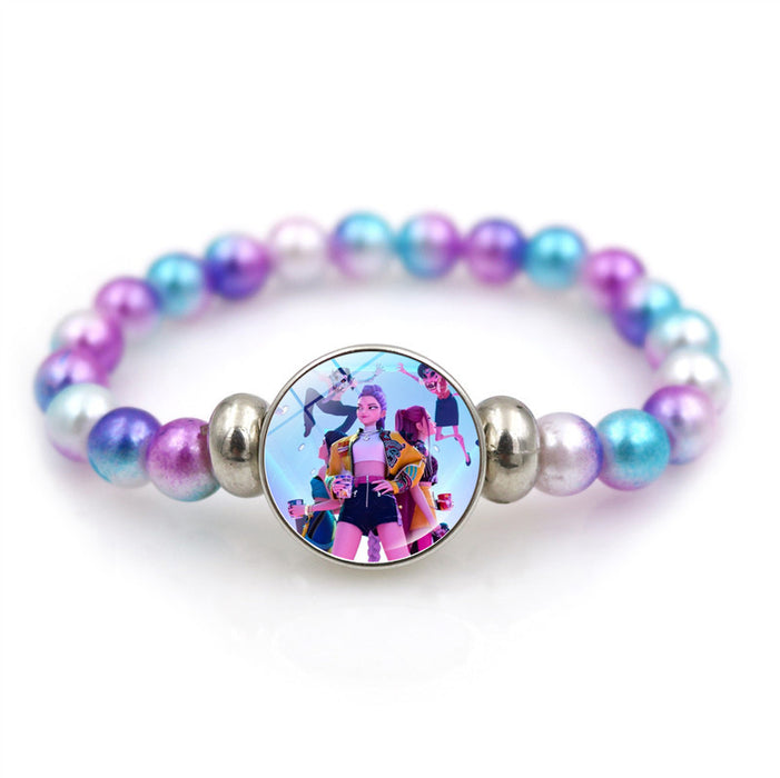 Wholesale K-POP Bracelet Girl Gift Accessory Colorful Beaded Bracelet