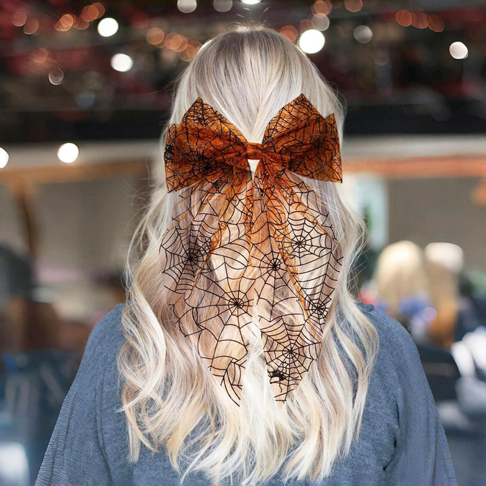 Wholesale Pumpkin Ghost Headband with Web Bow Decorative