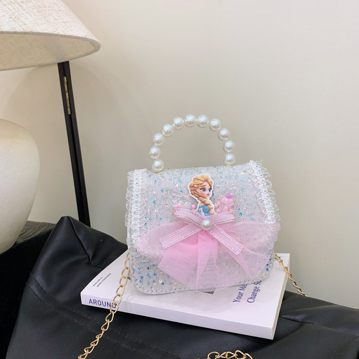 Wholesale  Kidsren's Bag Little Girl Pearl Chain Bag Handbag Shoulder Crossbody Coin Purse