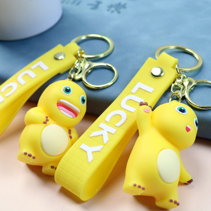 Wholesale Cute little milk dragon key chain cartoon animation key chain stereo doll couple bag pendant small gift