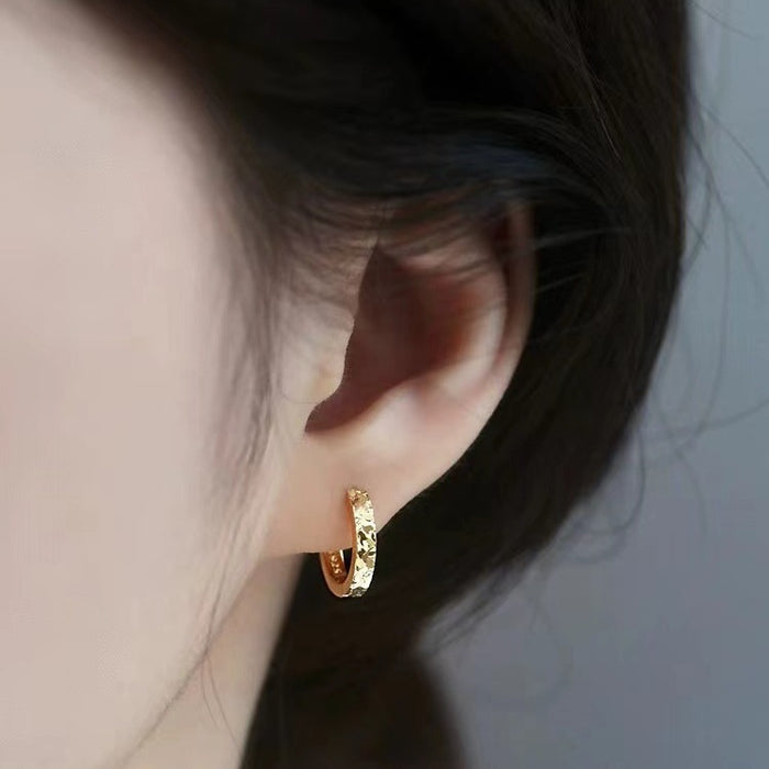 Wholesale Pure silver ear buckle, light luxury, niche, simple, high-end, exquisite earrings with ear loops