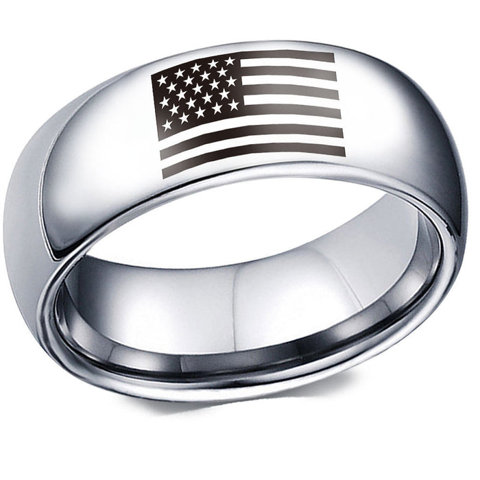Wholesale American Flag Stainless Steel Ring JDC-RS-TianY005