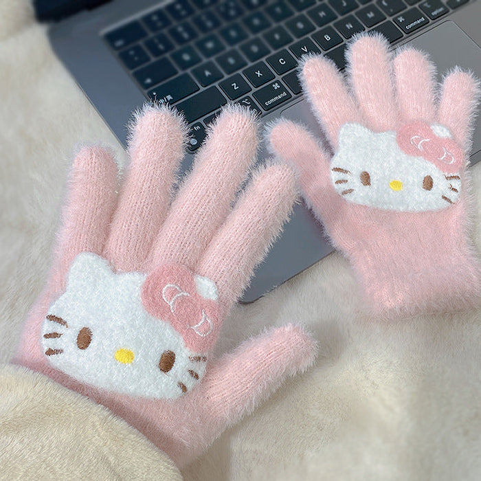 Wholesale Winter  Riding Warm Touch Screen Cold-proof  Plush Cute Gloves