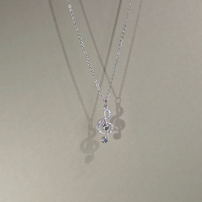 Wholesale  jewelry diamond note necklace creative diamond clavicle chain jewelry