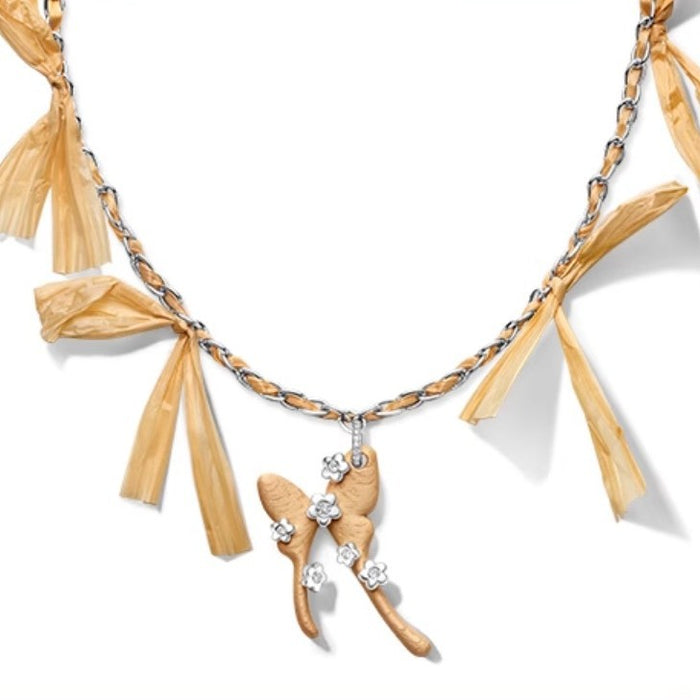 Wholesale Hejia withered leaf butterfly necklace, light luxury, high-end tailcoat butterfly earrings, niche butterfly seal, collarbone chain