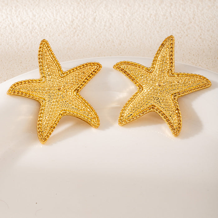 Wholesale Sunflower Starfish Summer Ocean Style Earrings