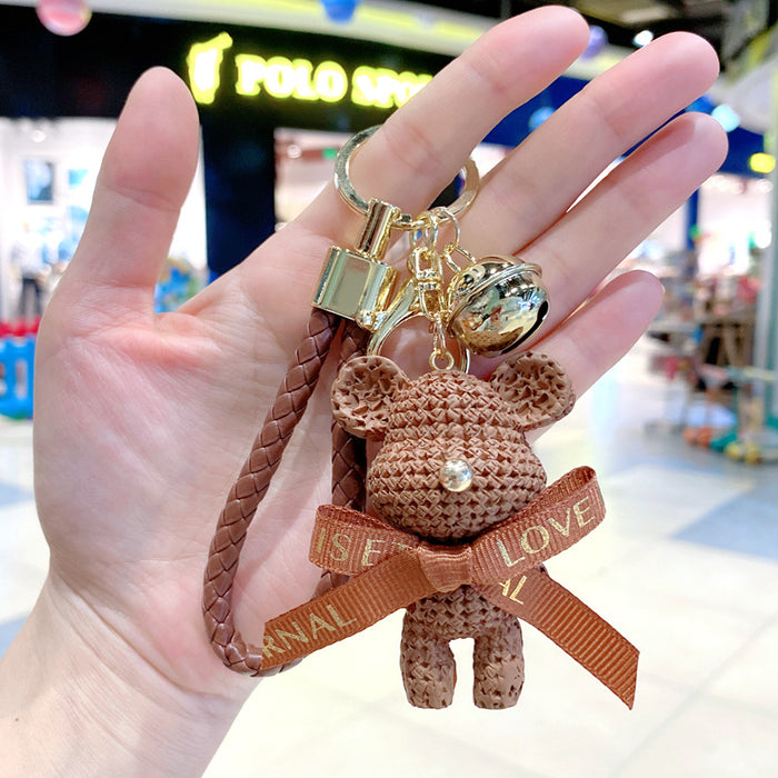 Wholesale Creative Cartoon Resin Bear Keychain Chic Fashion Accessory