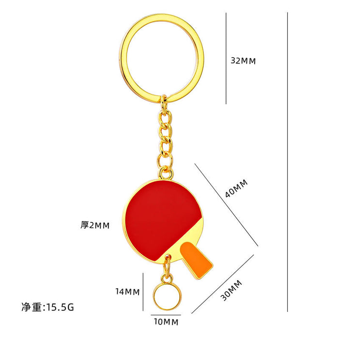 Wholesale Pickleball metal keychain car keychain pendant cultural and creative pickleball mini pickleball small gift