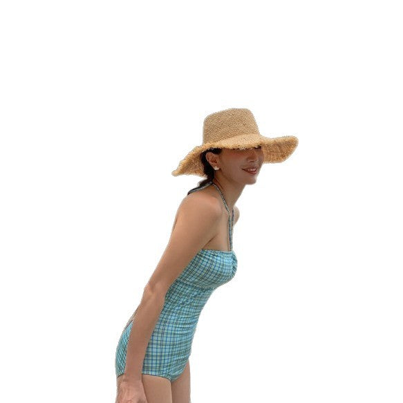Wholesale New swimsuit one-piece skirt style conservative steel support gathered to show off weight, covering the belly, soaking in hot spring swimming suit
