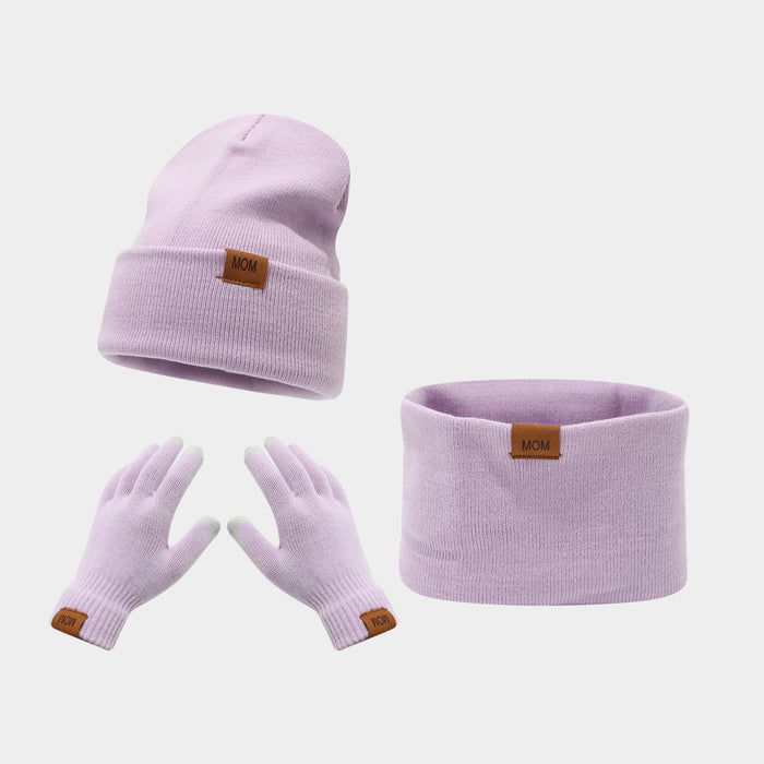 Wholesale Letter Mark Winter Warm Hat Set