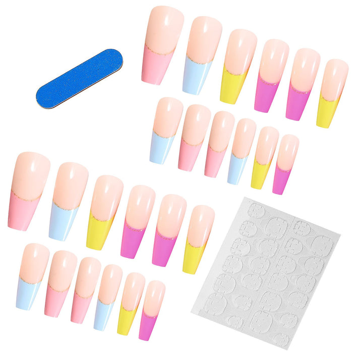 Wholesale Nail Stickers Plastic Five Color Rainbow Varnish in Box  JDC-NS-oumei008