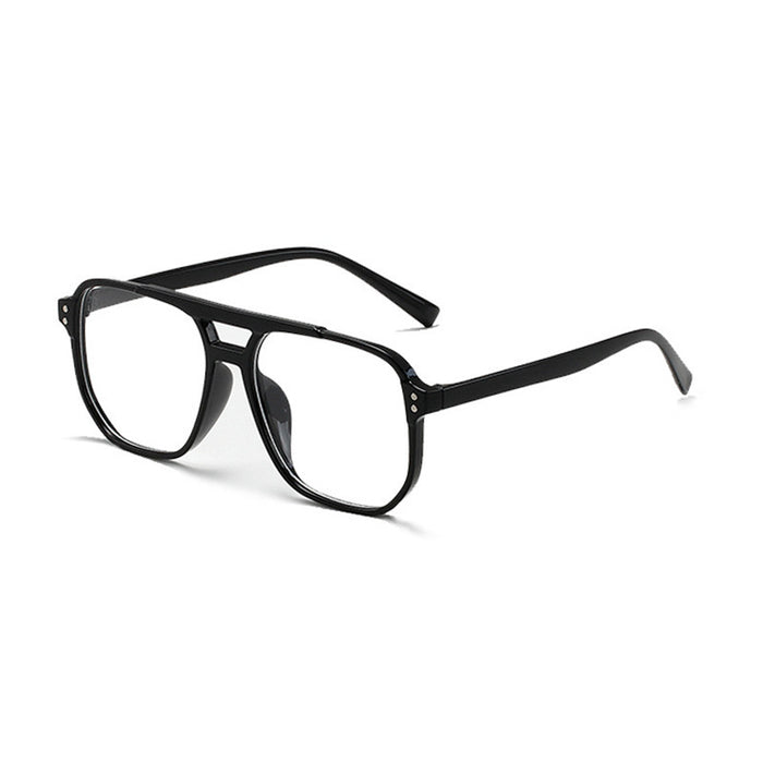 Wholesale Glasses Frame Men's Trendy Frame with Double Beam Box Anti-blue Glasses