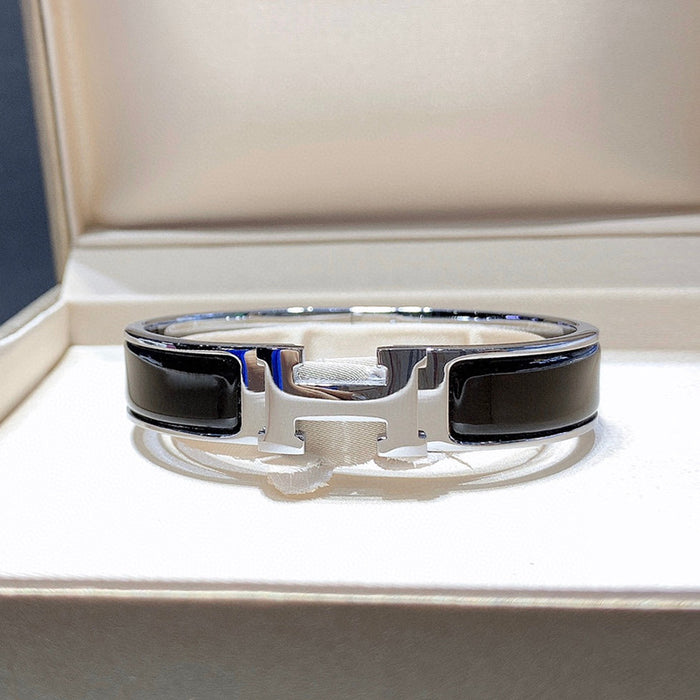 Wholesale Bracelet Bracelet Men's Pure Black Hand Ring Matte Buckle Couple Style Bracelet