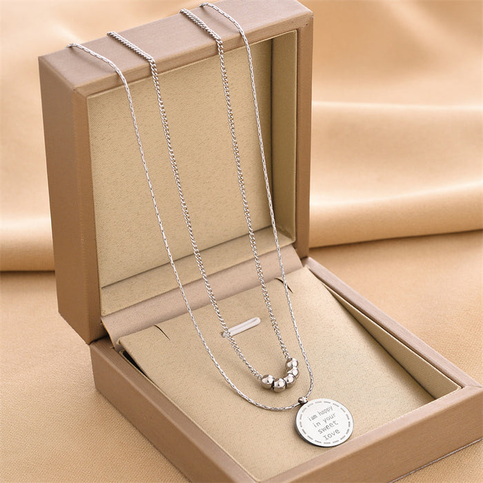 Wholesale Minimalist Titanium Steel Necklace JDC-NE-ChengY001