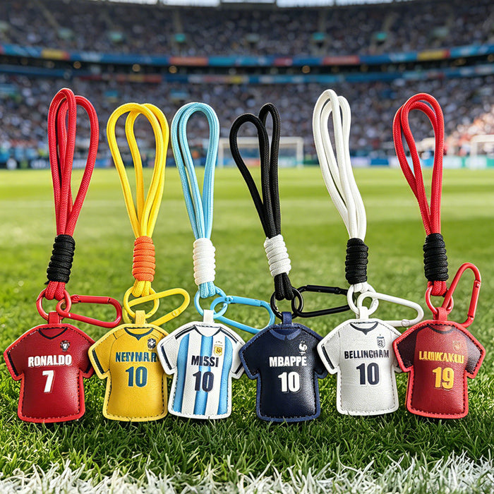 Wholesale Soccer Jersey Leather Keychain Bag Charm Gift for Fans