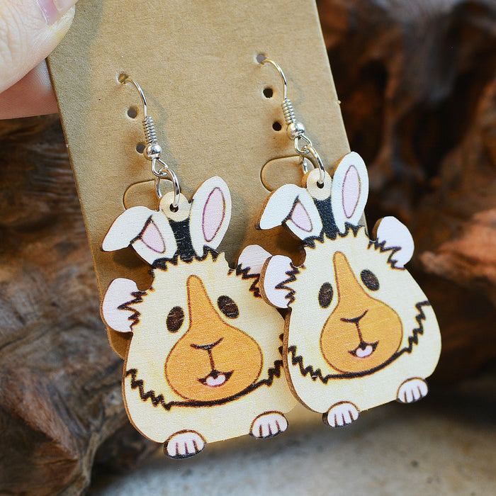 Wholesale Easter Cute Pig Rabbit Earrings JDC-ES-ChenC003
