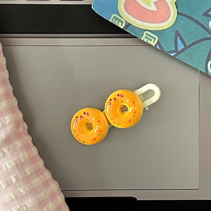 Wholesale brown Style Cat Donut Hairpin Fun Cute Girl Style Side Clip Hairpin Accessories Hair Accessories