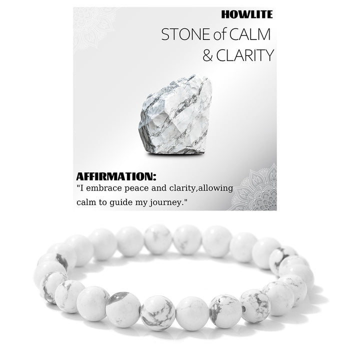 Wholesale 8mm stone bead bracelet with elastic cord a new design for couples