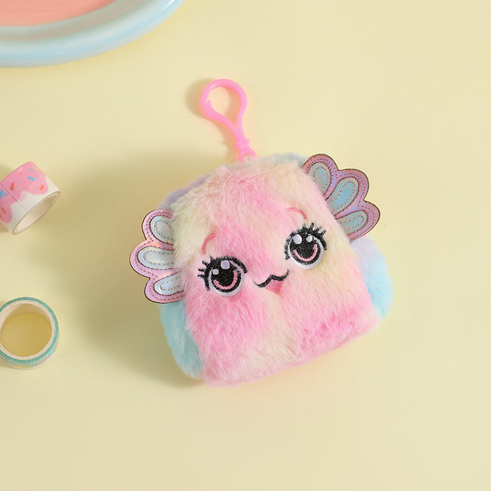 Wholesale Giant salamander plush storage bag student earphone bag lipstick bag children' s cartoon coin purse small hanging bag