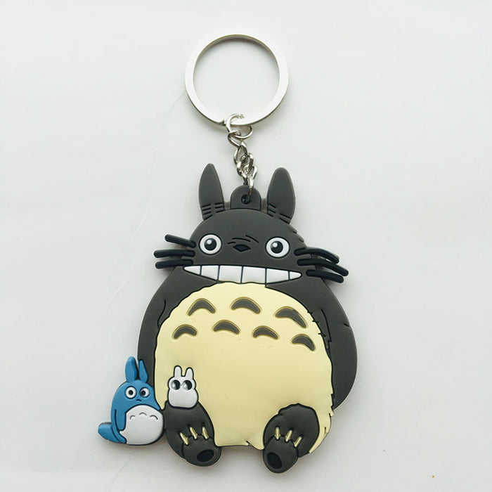 Wholesale Japanese Anime Surrounding Spirited Away Big Fat Cat Gray Fat Man Double-sided Keychain Cartoon Faceless Men's Bag Pendant JDC-KC-Hual006