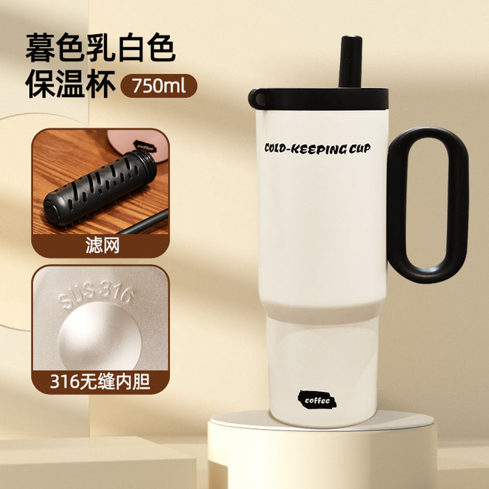 Wholesale Portable Stainless Steel Thermos for Students Drinking Straw Cup
