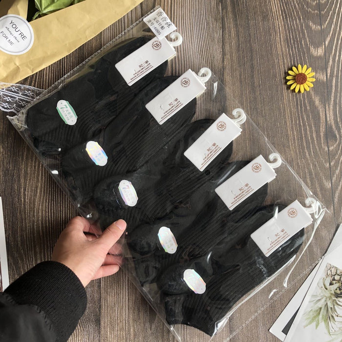 Wholesale Double needle combed cotton socks, breathable short tube cotton socks