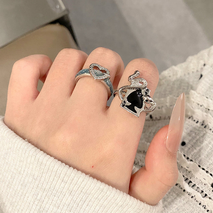 Wholesale Retro love ring, niche neutral versatile temperament, index finger ring