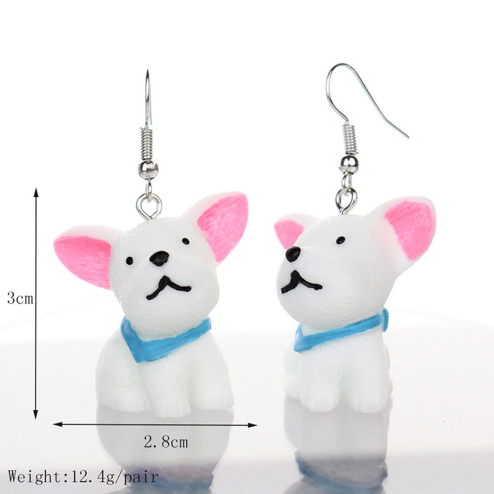 Wholesale 3D Cartoon Dog Earrings JDC-NS-NiQing011