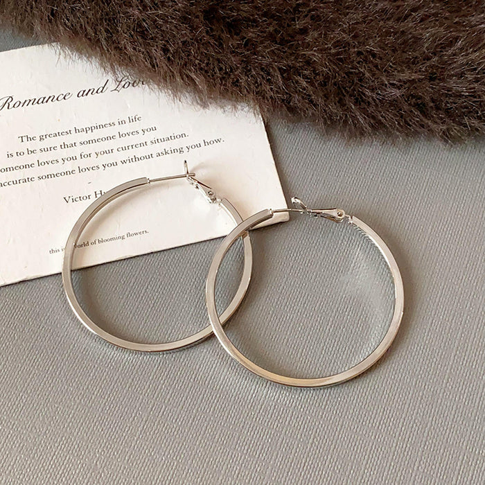 Wholesale Plain Hoop Round Earrings Fashion Temperament Earrings