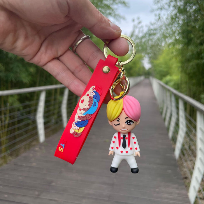 Wholesale Q-version keychain cute bag pendant car keychain ring hanging decoration small gift wholesale