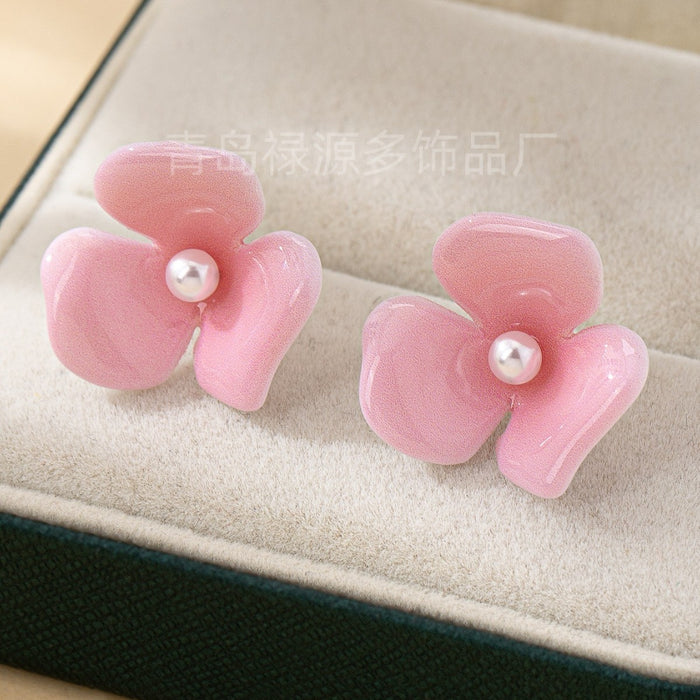 Wholesale Pearl flower earrings with temperament earrings